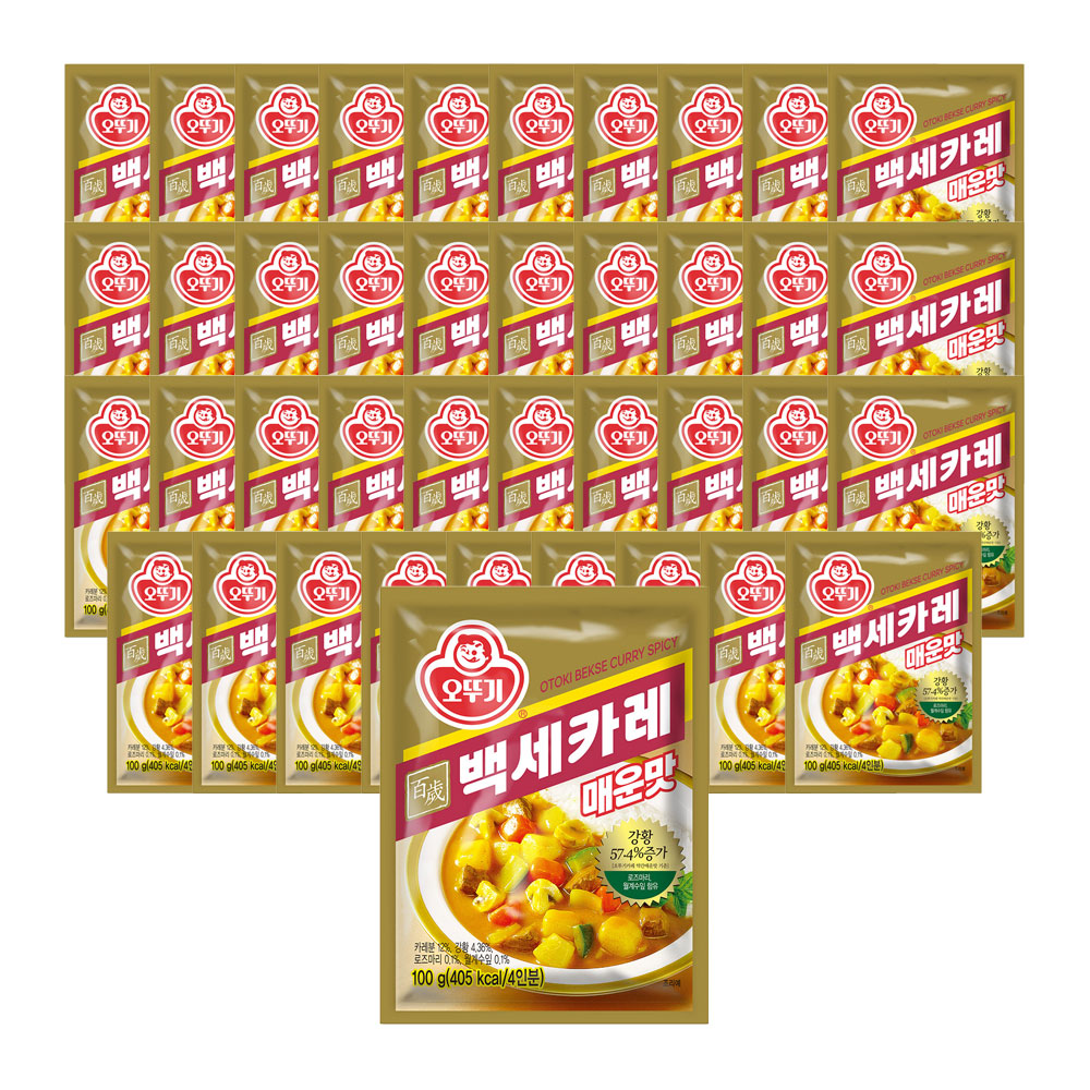 오뚜기 백세카레 매운맛, 100g, 40개 - 상품 이미지