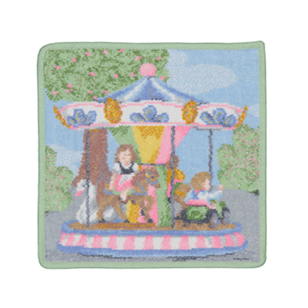 훼이라 놀이동산 페이스타월 파스타치오 25x25cm 독일직수입 먼지없는 프리미엄 아이손수건
