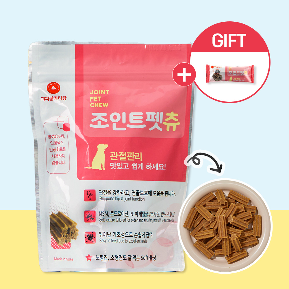 조인트펫츄 강아지 관절 영양제 글루코사민 콘드로이친 치석제거 MSM 36개입, 1개