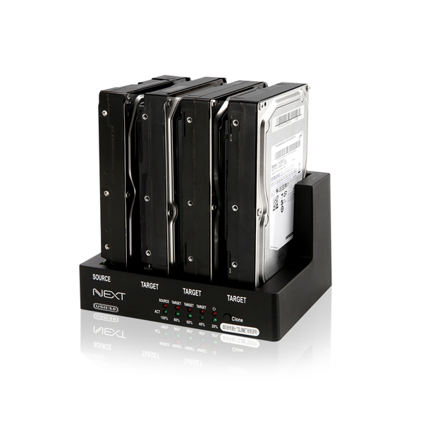 [리퍼제품] 4베이 USB3.0 1:3 하드복제 HDD SSD 도킹스테이션 NEXT-854DCU3 - 상세 이미지 2