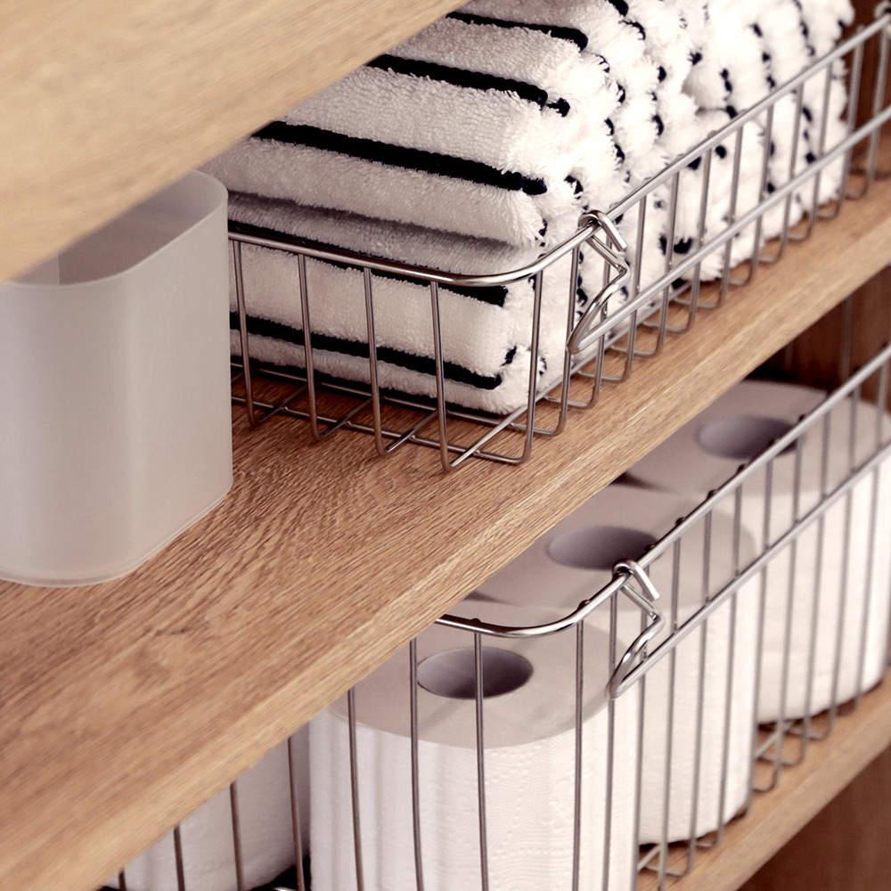 스틸렌 304올스텐 다용도 와이어 바스켓 수납바구니 펜트리 주방정리 소품 수납함 4size