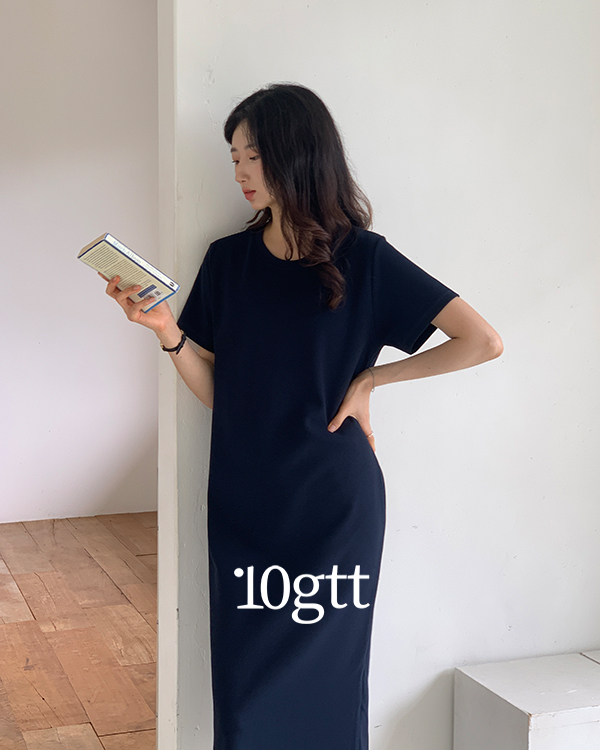 [+루즈핏추가/자체제작] 쫀듯핏 여름 H라인 반팔 롱 원피스 OPS050