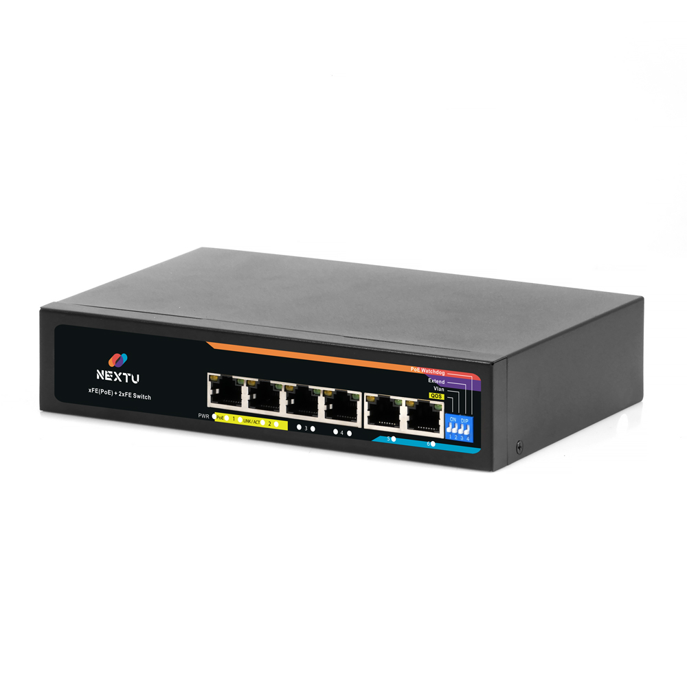 4+2포트 100Mbps POE+ 스위치허브 NEXT POE706EF - 상세 이미지 2