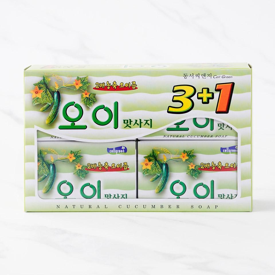 메가마트 동서 오이 맛사지 비누 100gx4개 - 상품 이미지