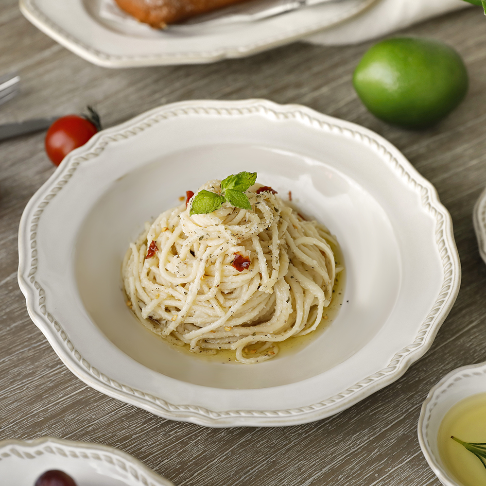 토스카나 빈티지 플레이팅 홈 파티 카페 브런치 디저트 파스타 그릇 식기 접시 파스타볼