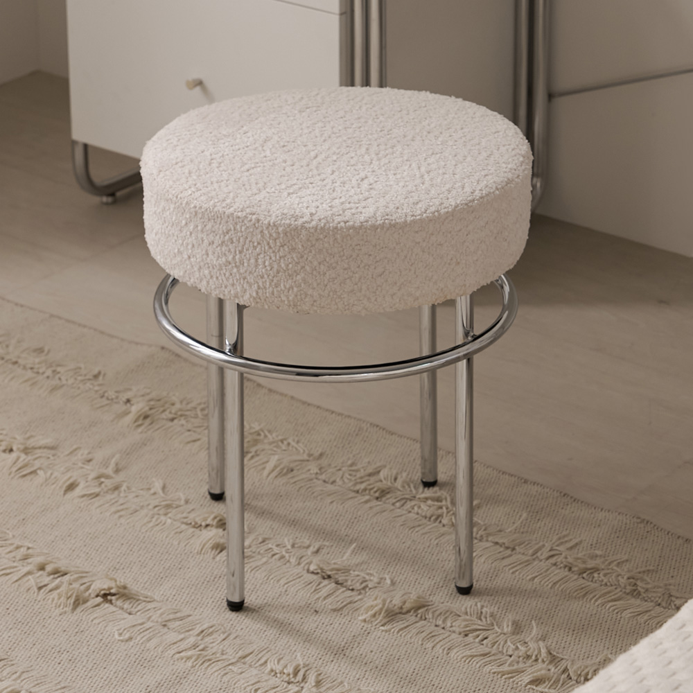 엘라 스툴 패브릭 화장대 의자 부끌레 CNM242C