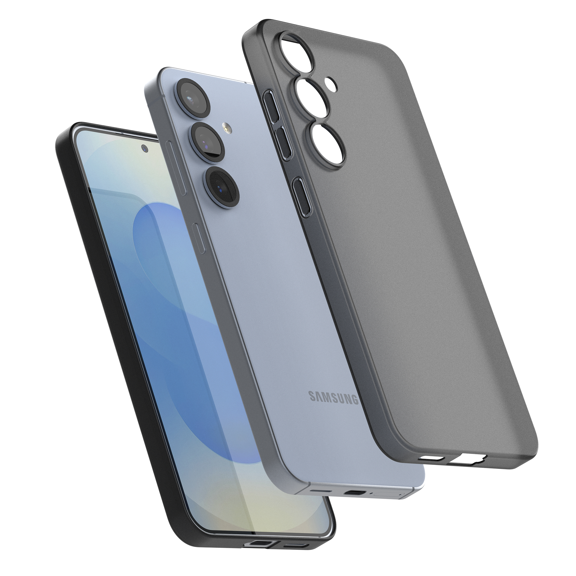 고스트핏 투명헨드폰케이스 변색없는케이스 생폰케이스 그레이, 갤럭시S25 - 상품 이미지