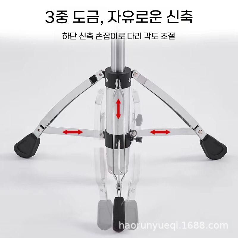 등받이 드럼의자 높이조절 연주 연습 드러머 스툴 블랙 기본모델 - 상세 이미지 3