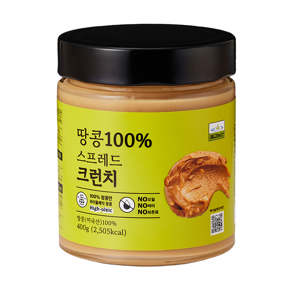 칠갑농산 100% 땅콩 무가당 하이올레익 땅콩버터 스무스 400g + 크런치 400g - 상세 이미지 3