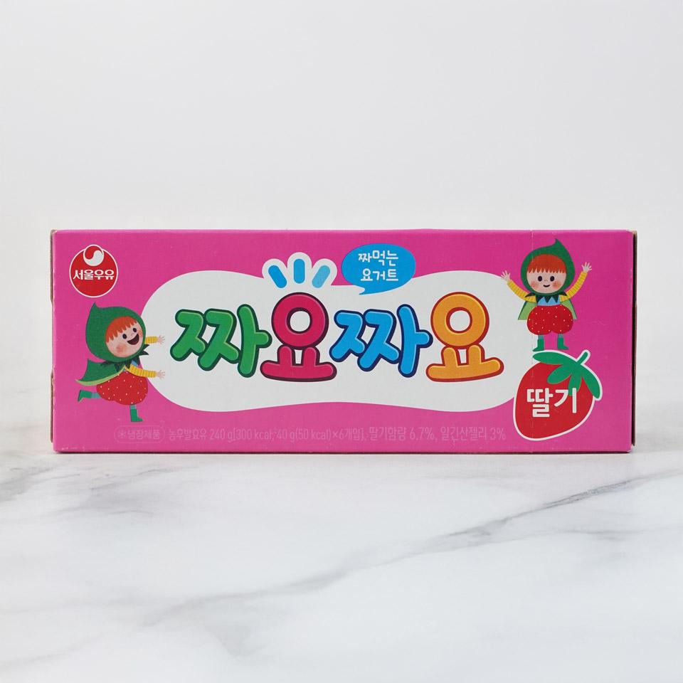 메가마트 서울우유 짜먹는 요구르트 짜요짜요 딸기 40gx6 - 상품 이미지