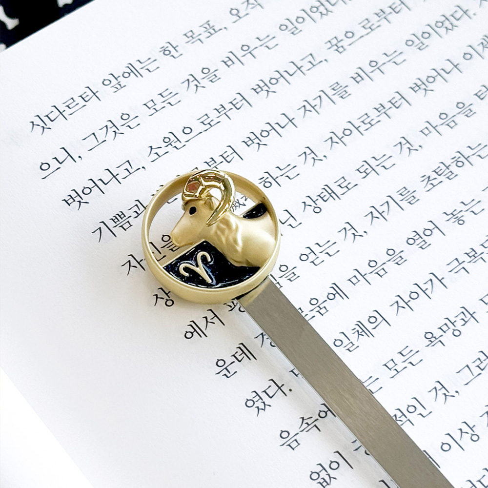 초클리 메타모포스 컬렉션 메탈 북마크 별자리 양자리-3월 3.21~4.19 - 상세 이미지 3