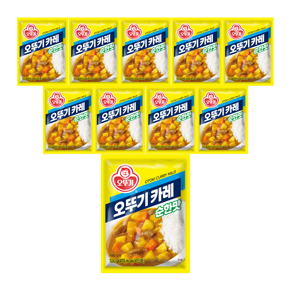 오뚜기 오뚜기카레 순한맛, 100g, 10개 - 상품 이미지