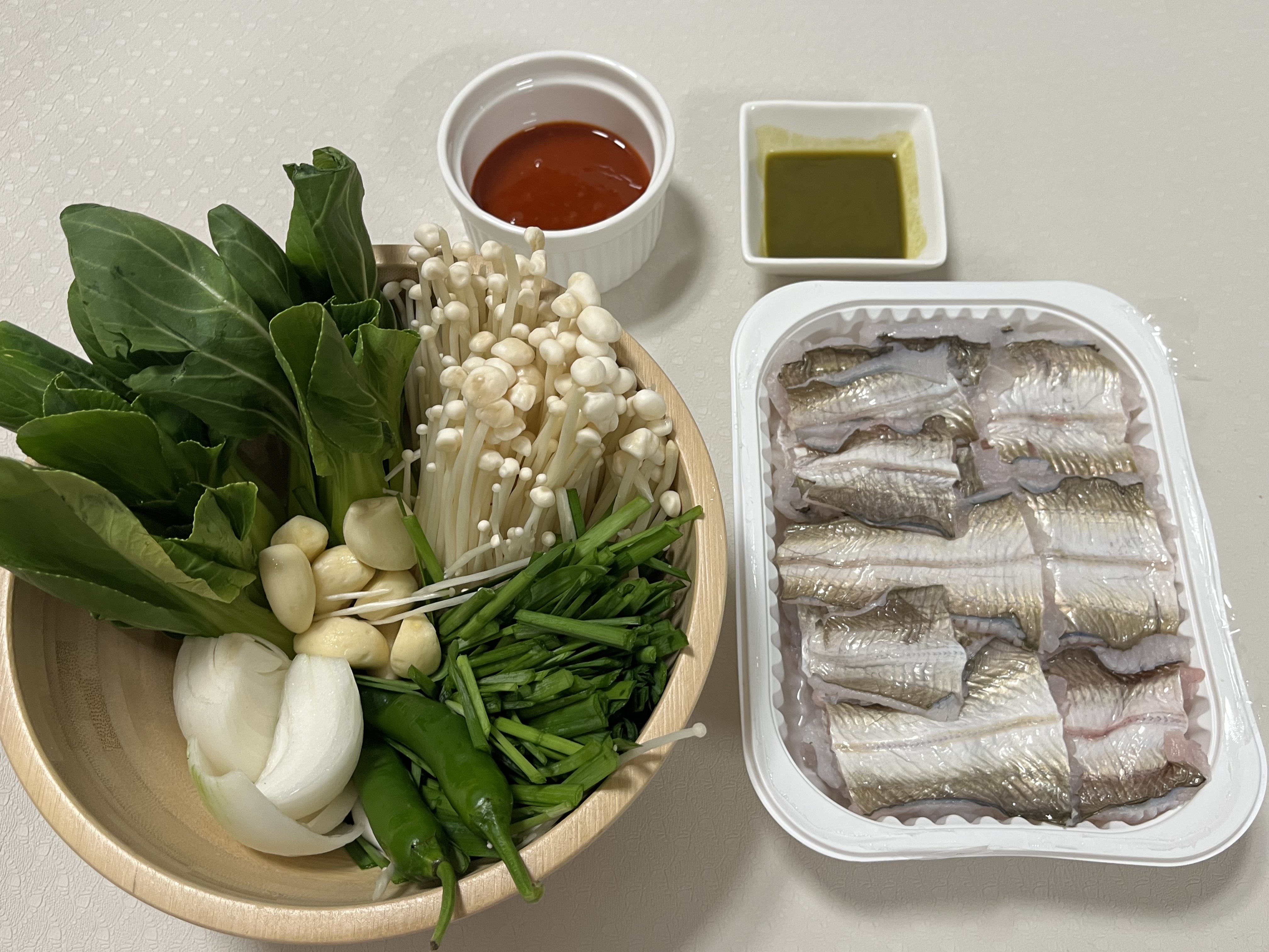 여수갯장어 하모샤브샤브1kg 손질 후 500g 육수팩 야채세트 이미지 6