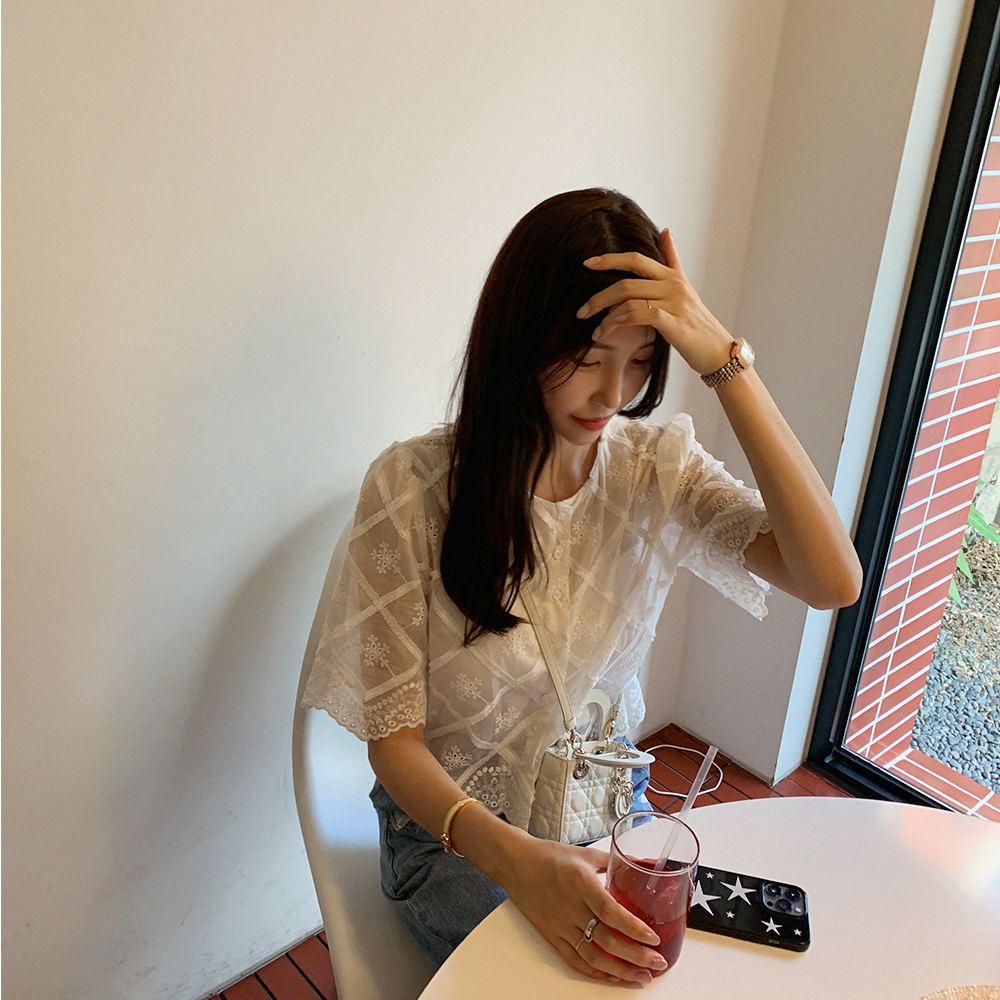 카런 자수 블라우스 이미지 8