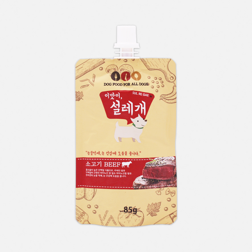 헬로도기 설레개 설레게 강아지츄르 강아지캔 통조림 파우치 짜먹는간식 치킨, 85g, 1개 - 상세 이미지 3