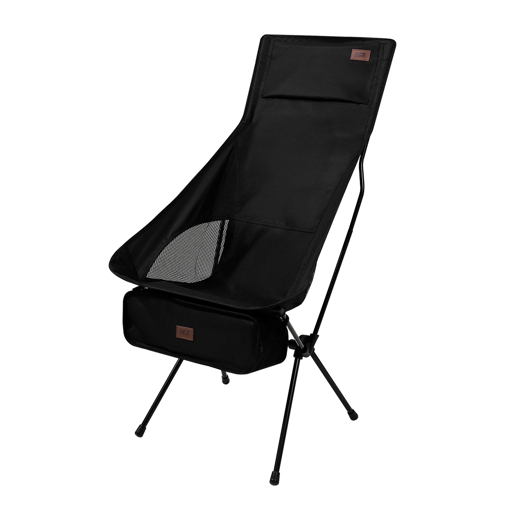 로티캠프 캠핑 의자 릴렉스 체어 경량 휴대용 접이식 컴포트체어 블랙