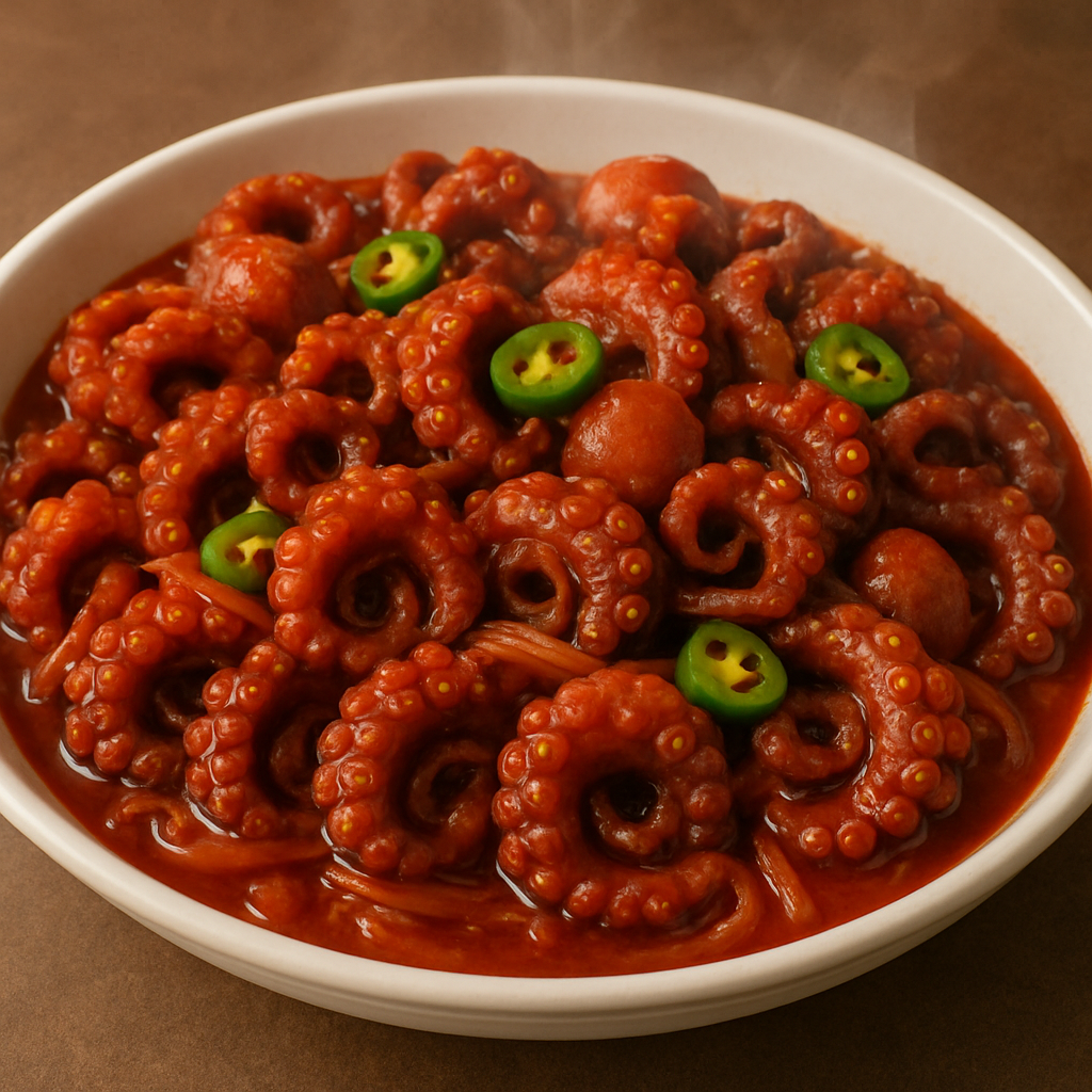 꼼꼼 양념 쭈꾸미볶음500g 집들이 캠핑 술안주 밀키트 2인분 500g, 1개 - 메인 이미지