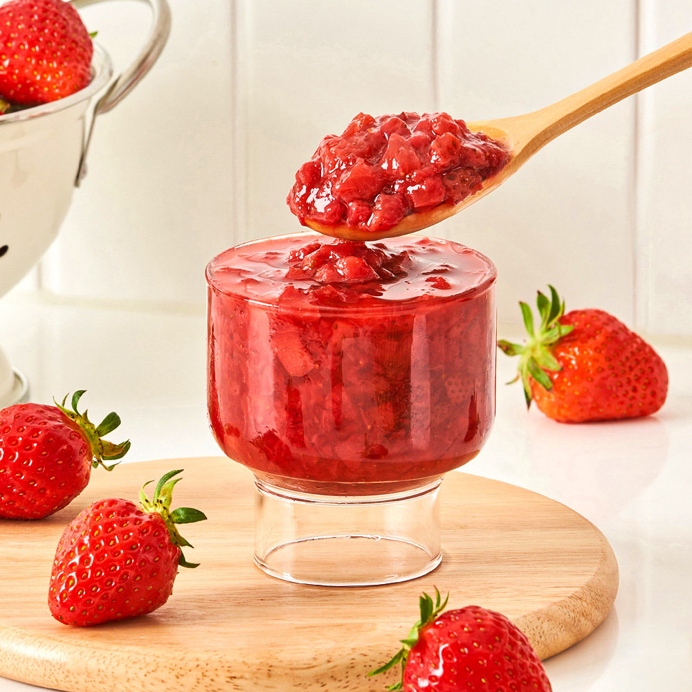 논산 딸기청 1kg 과일청 수제청 파우치 카페 에이드 차 청