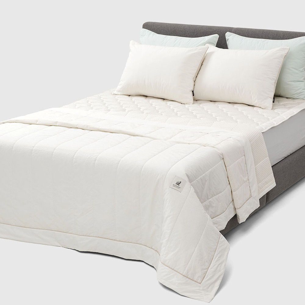 레노마홈 던 냉감 양모 여름용 차렵이불 앞 순면 뒤 냉감