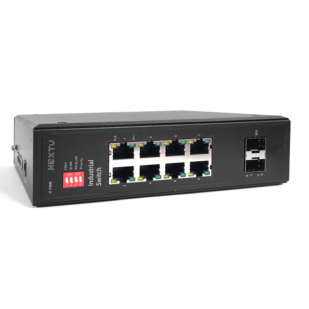 넥스트유 산업용 POE 8포트 기가 스위칭허브 POE8020GDT - 상세 이미지 2