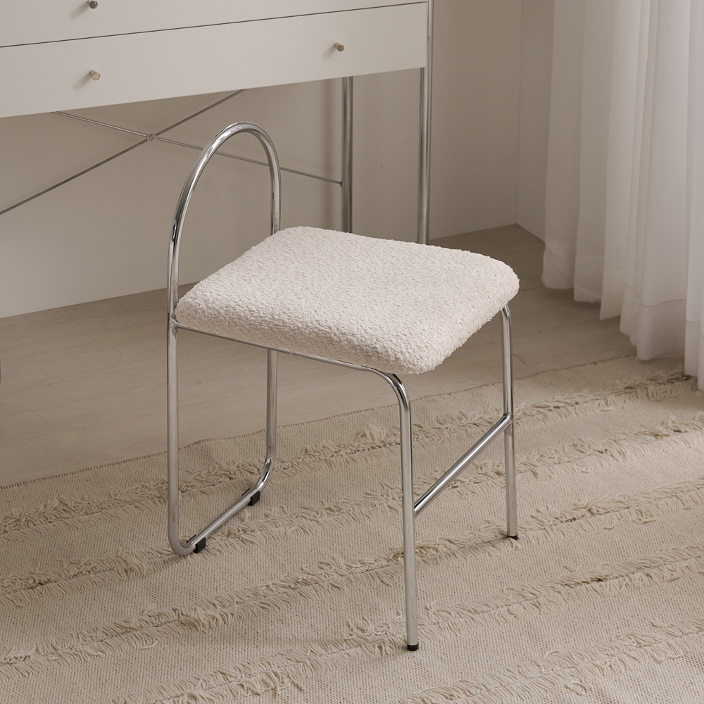 엘라 스툴 패브릭 화장대 의자 부끌레 CNM240C