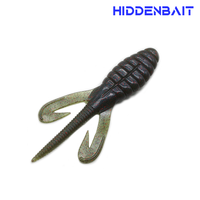 히든베이트 오베론 호그웜 배스낚시 배스웜 소프트베이트 H007 PUMPKIN RED, 10cm(4인치) - 상품 이미지