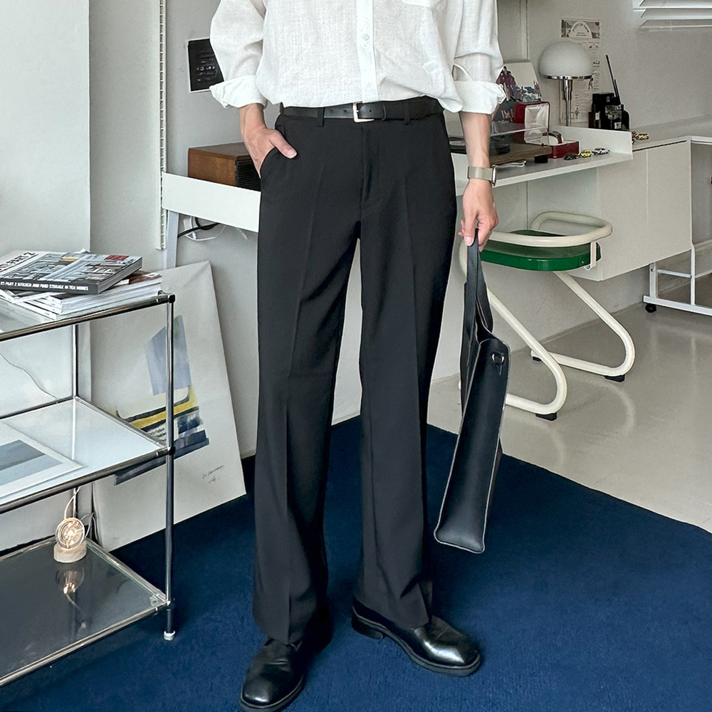 남자 슬랙스 남자 정장 바지 일자핏 링클프리 슬랙스 - 상세 이미지 2