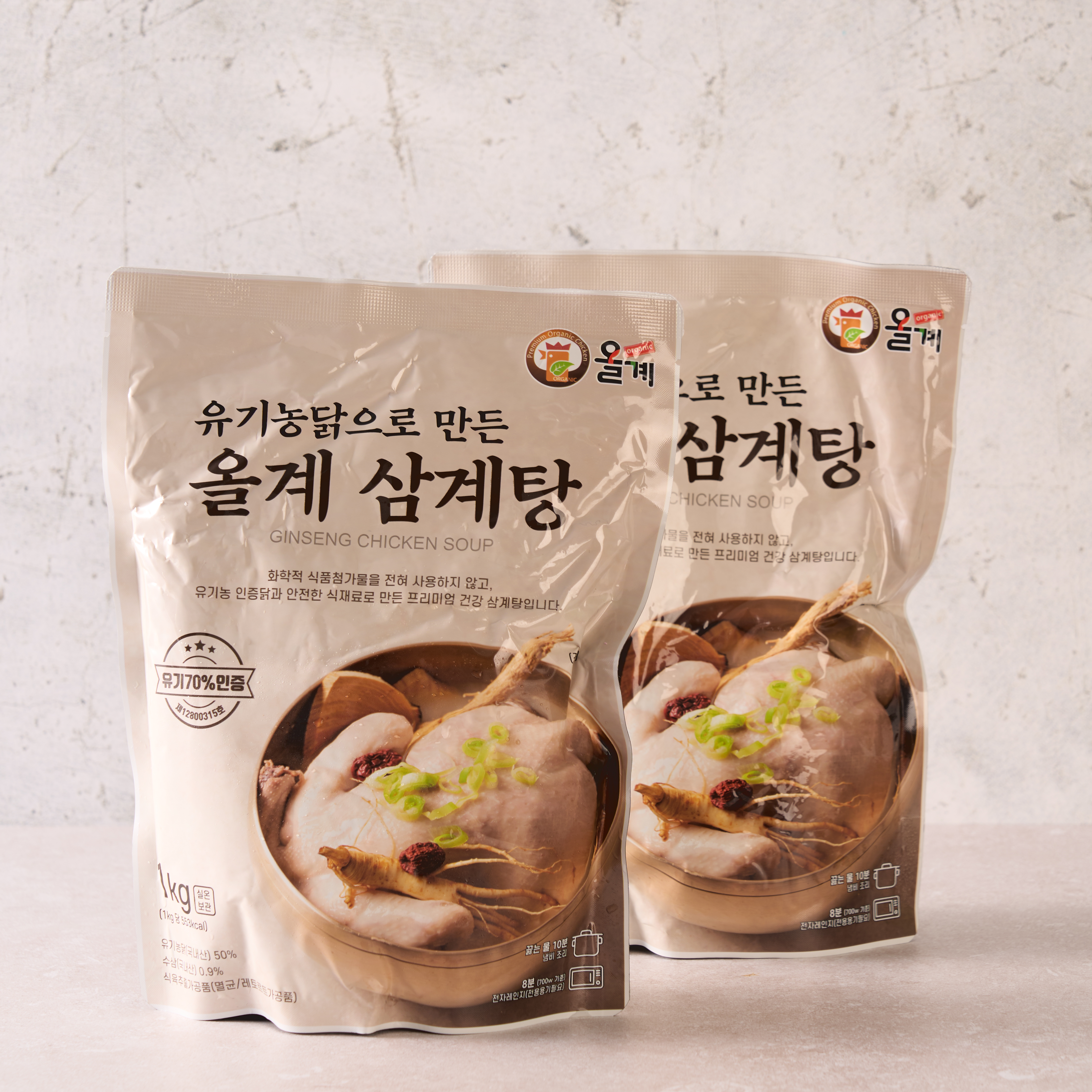 올계 삼계탕 1kg 유기농 70% 인증 따뜻한 겨울 보양식
