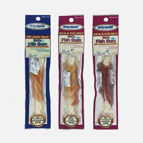 헬로도기 강아지우유껌 밀크스틱 이갈이 오래먹는 간식 오리생선껌, 180g, 1개 이미지 4