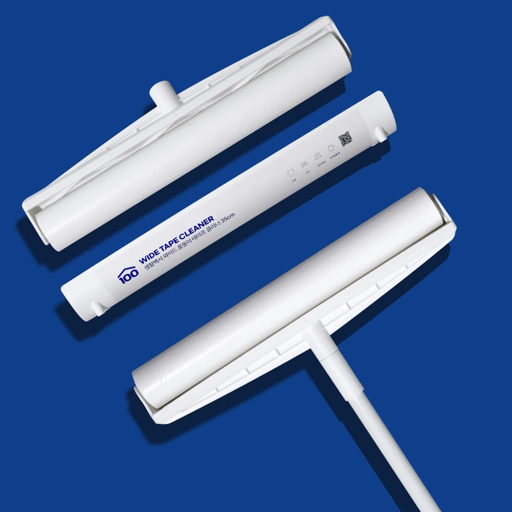 생활백서 특대형돌돌이 테이프클리너 35cm 밀대 본품 리필 세트