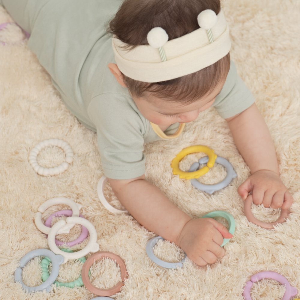 심통 토이링 고리 장난감 종이 나무 신소재 감각발달 세트 국산 친환경 아기 치발기 친구들