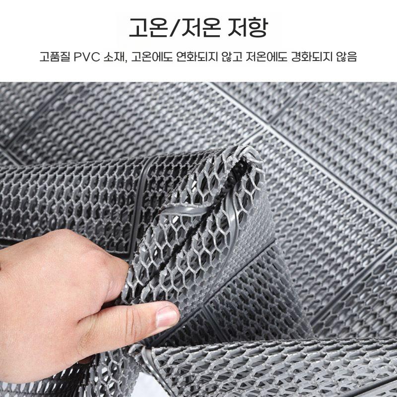 미끄럼방지매트 수영장 욕실 깔판 헬스장 공장 바닥 매트 레드 벌집모양 0.9x1.5m - 상세 이미지 3