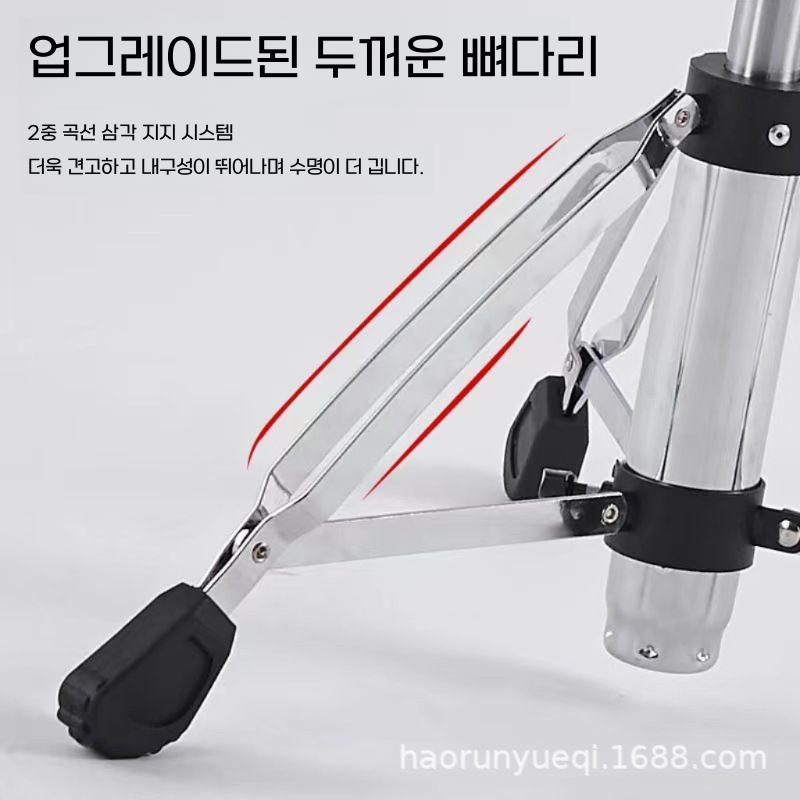 등받이 드럼의자 높이조절 연주 연습 드러머 스툴 블랙 기본모델 - 상세 이미지 4