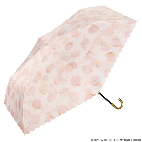 Wpc 산리오 캐릭터 미니 접이식 미니 양산 오렌지 헬로키티 / UV 자외선차단 일본우산