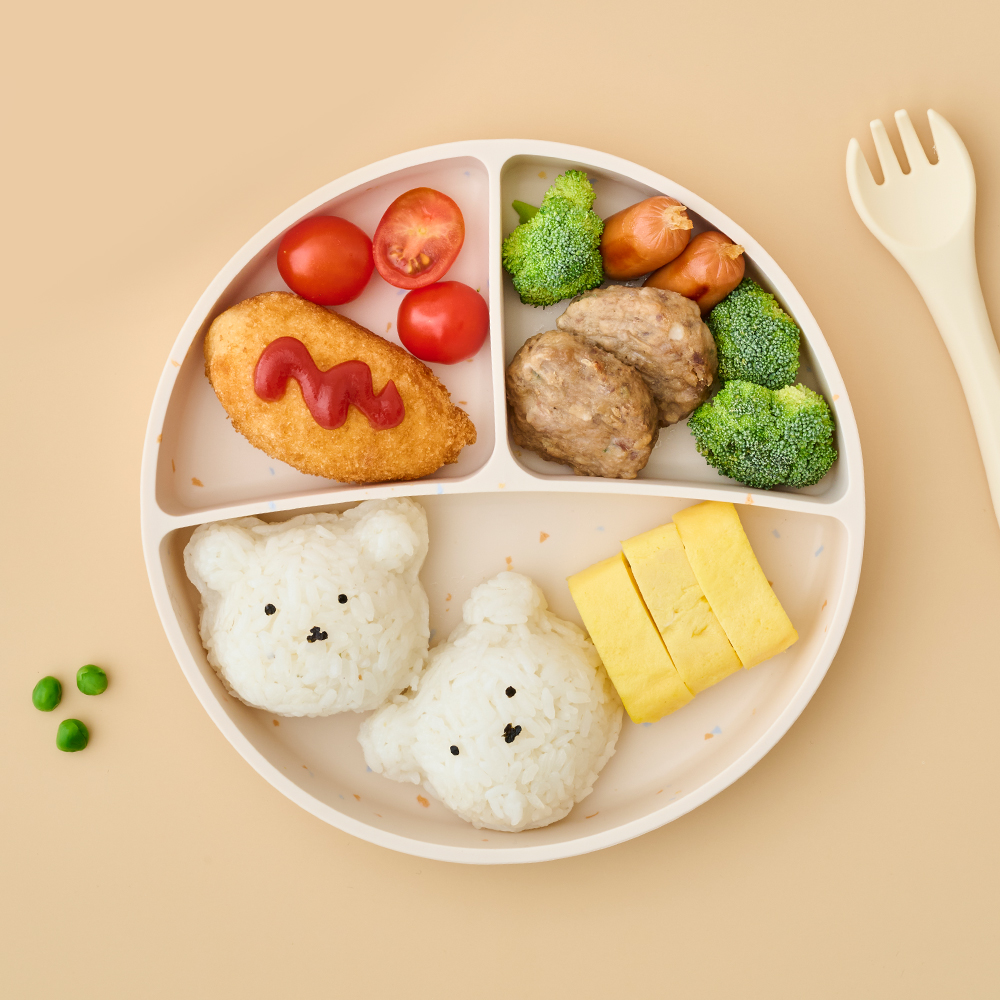 리틀클라우드 실리콘 테라조 자기주도 아기 유아 식판