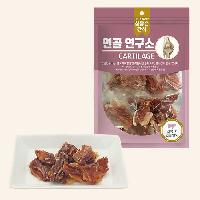 헬로도기 연골연구소 강아지육포 저칼로리 알러지 강아지다이어트간식 건식연골+치킨, 100g, 1개 - 상세 이미지 2