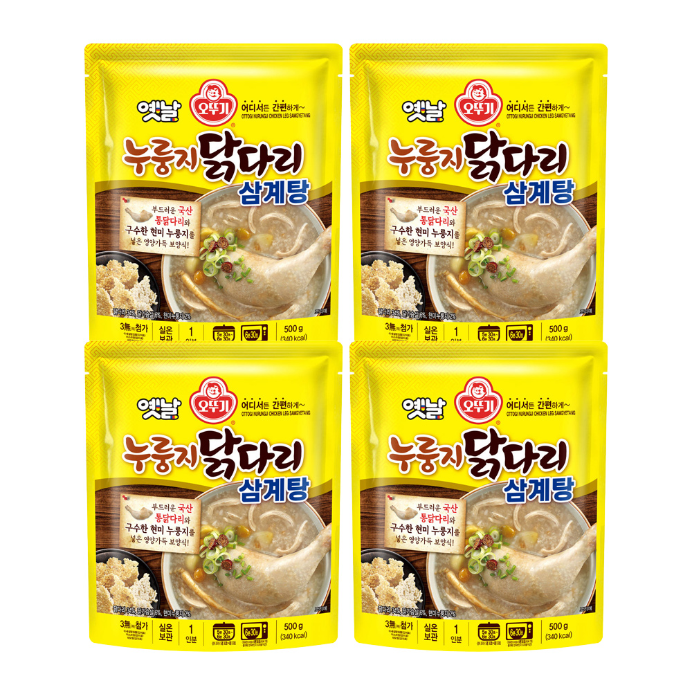 오뚜기 옛날 누룽지 닭다리 삼계탕 500g 4개 - 상품 이미지
