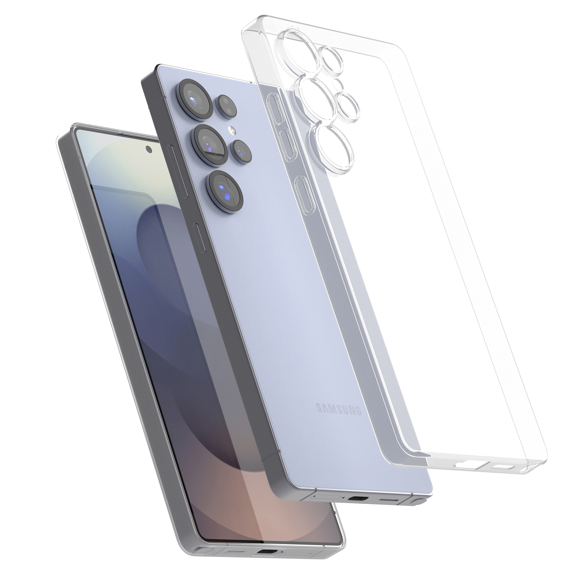 고스트핏 투명헨드폰케이스 변색없는케이스 생폰케이스 반투명, 갤럭시S25 울트라 - 상품 이미지