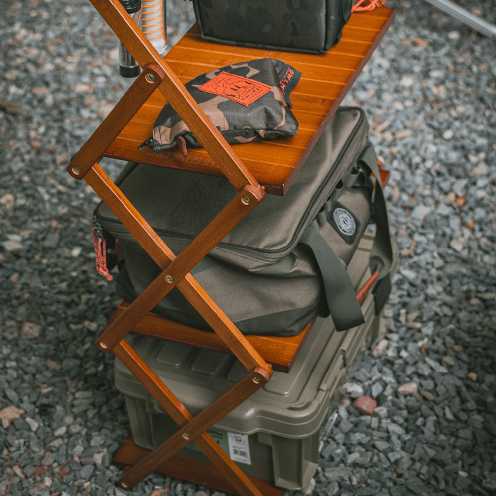 원스위크라이프 행어 캠핑 선반 접이식 우드 쉘프 수납 장 4단, 네추럴