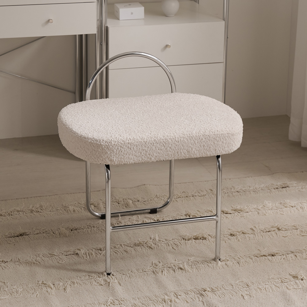 엘라 스툴 패브릭 화장대 의자 부끌레 CNM241C