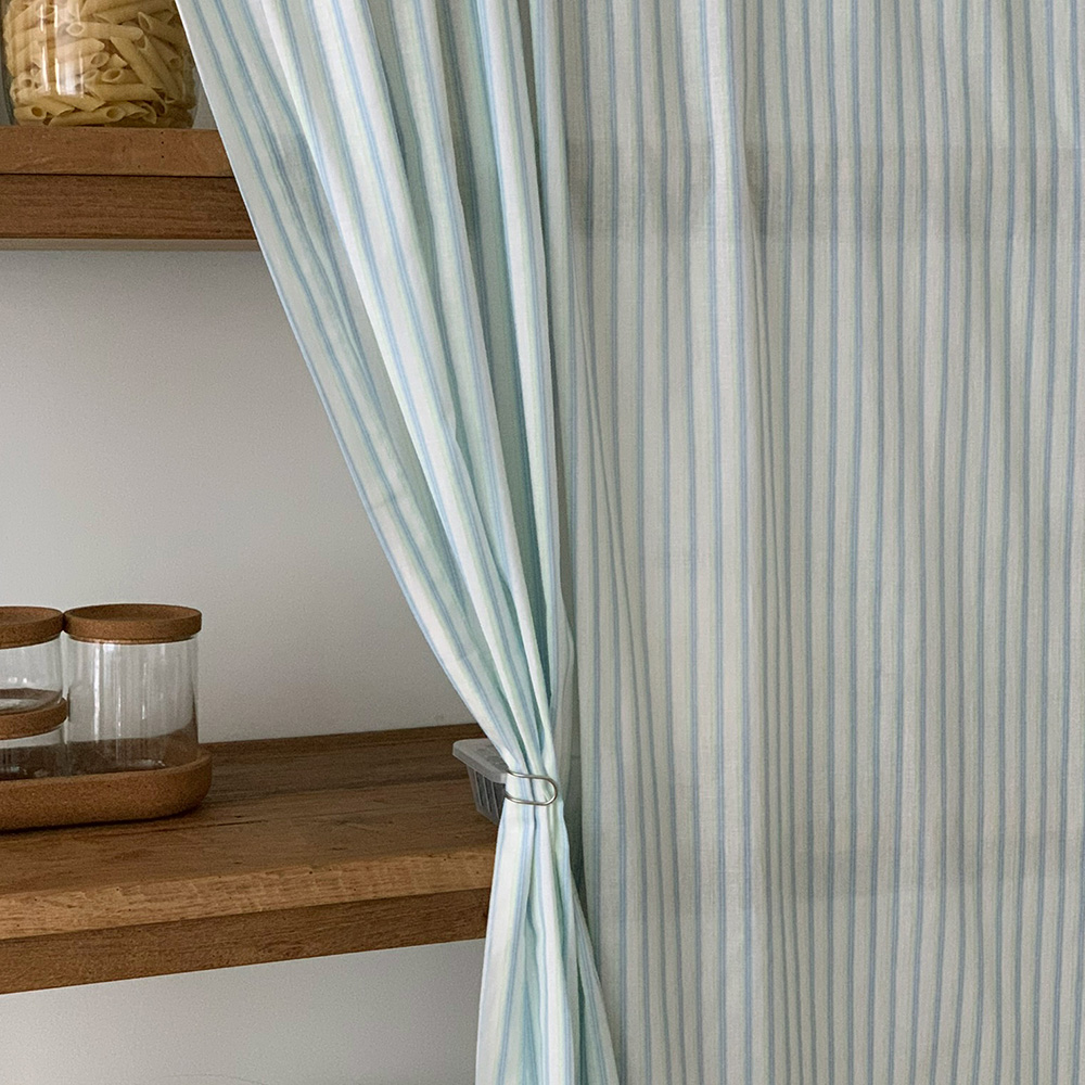 니스 스트라이프 순면 가리개커튼 135x150