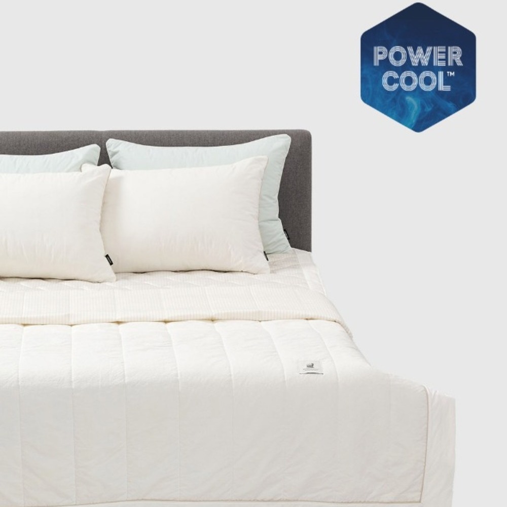 레노마홈 던 냉감 양모 여름용 차렵이불 앞 순면 뒤 냉감