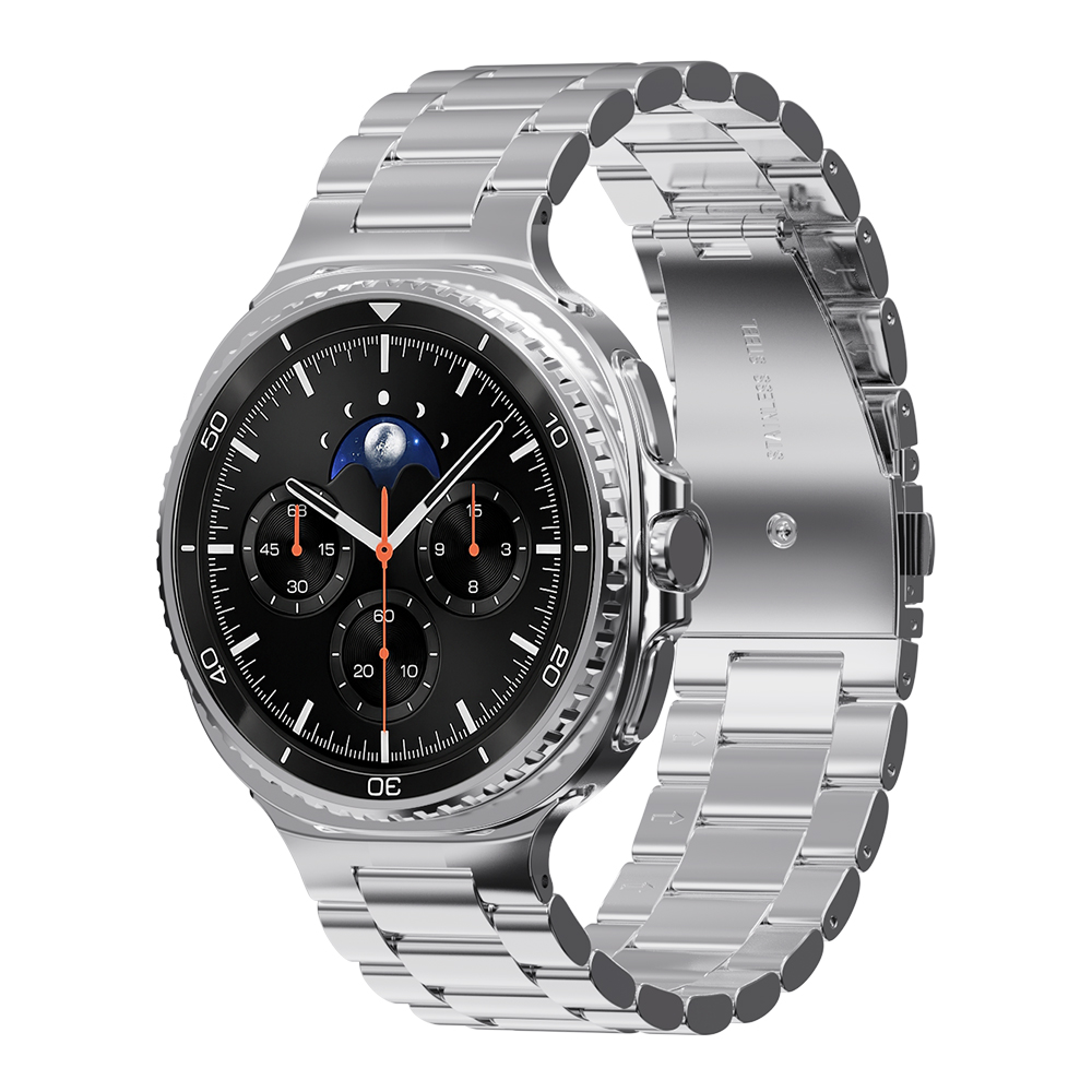 갤럭시 워치 스트랩 메탈 시계줄 밴드 클래식 갤럭시워치8, 실버 제품 이미지