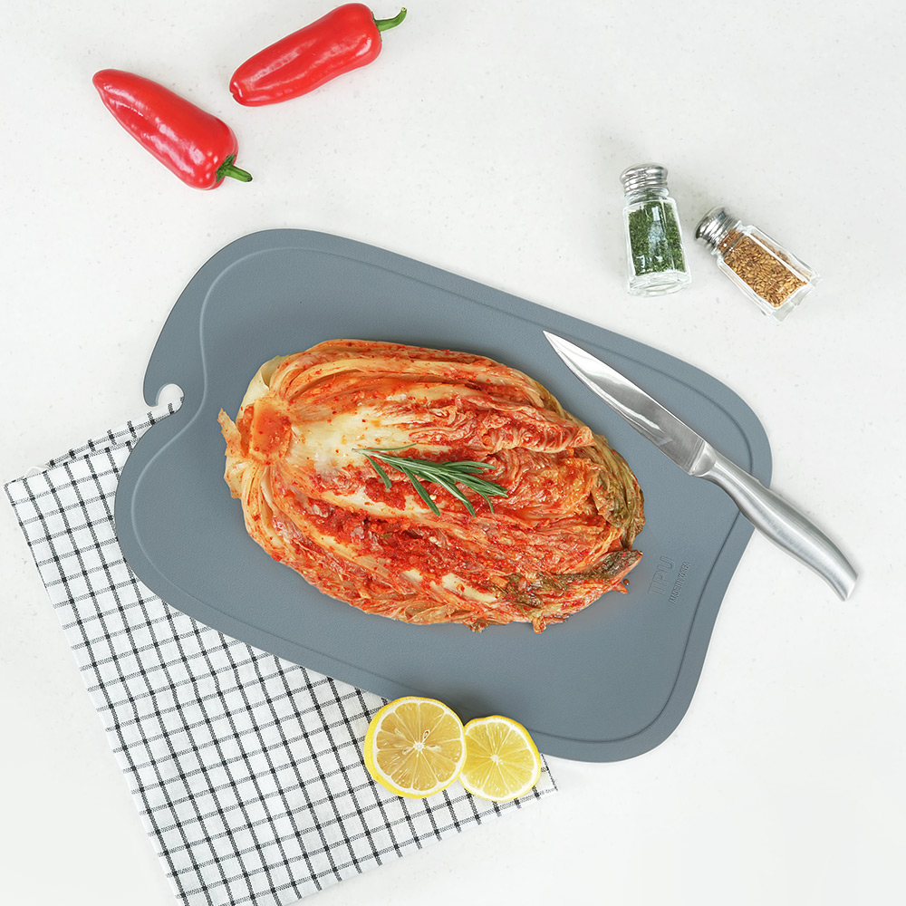 로긴 칼집 최소화 걸이형 TPU 주방 도마 3종 세트 + 스텐 거치대 이미지 7