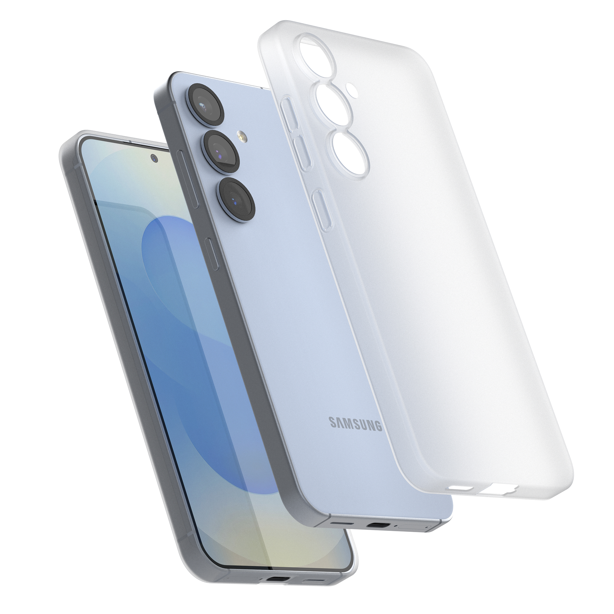 고스트핏 투명헨드폰케이스 변색없는케이스 생폰케이스 화이트, 갤럭시S25 - 상품 이미지