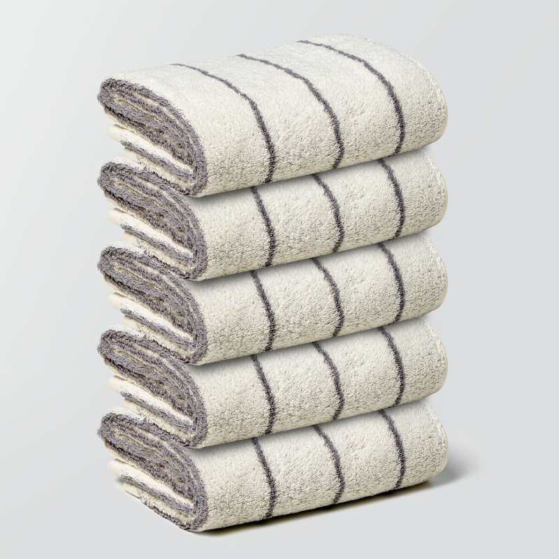 호텔수건 답례품 40수 코마사 먼지없는 스트라이프 순면 고급 더착한 수건 200g