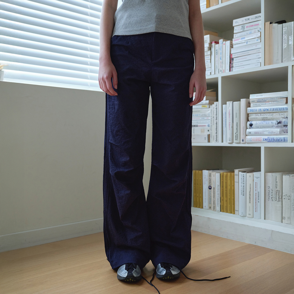 피피비 PPB 시에나 핀턱 팬츠 (네이비) - 상품 이미지