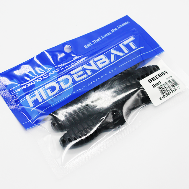 히든베이트 오베론 호그웜 배스낚시 배스웜 소프트베이트 H001 DARK BLACK, 10cm(4인치) 이미지 7