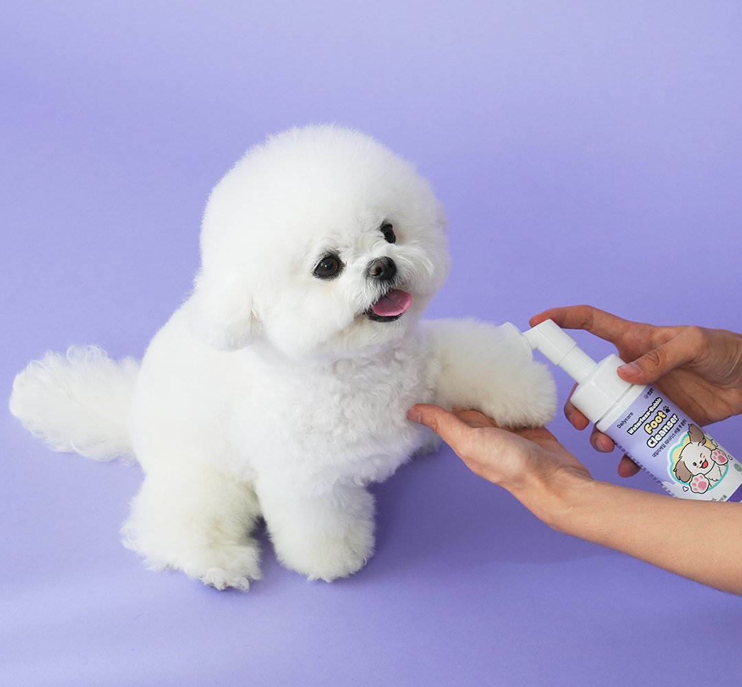 펫생각 버블풋 워터리스 강아지 발 세정제 샴푸 발바닥 클렌저 발사탕 습진 150ml, 1개 - 상세 이미지 4