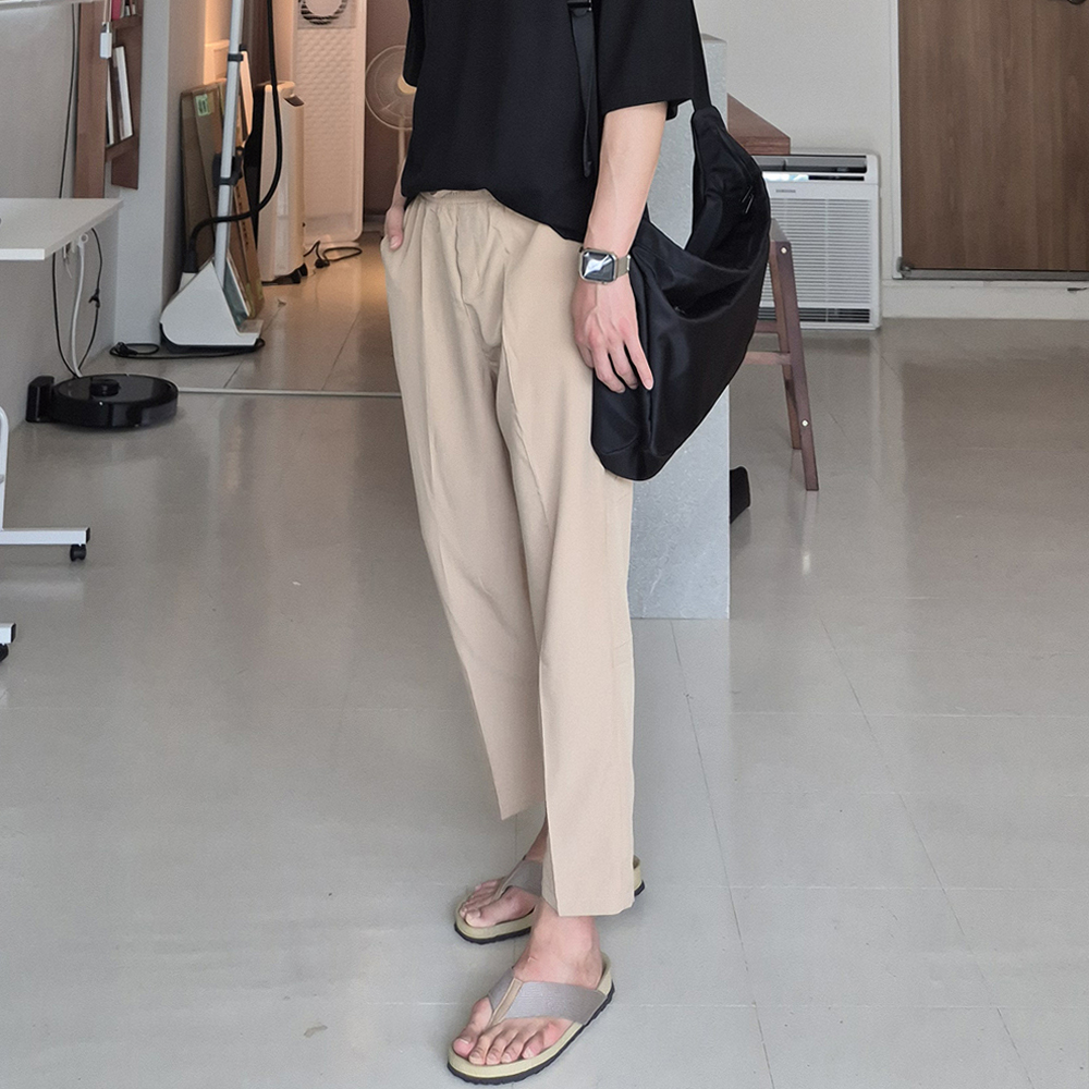 남자 여름바지 아이스 밴딩 9부 팬츠 남자 냉장고바지